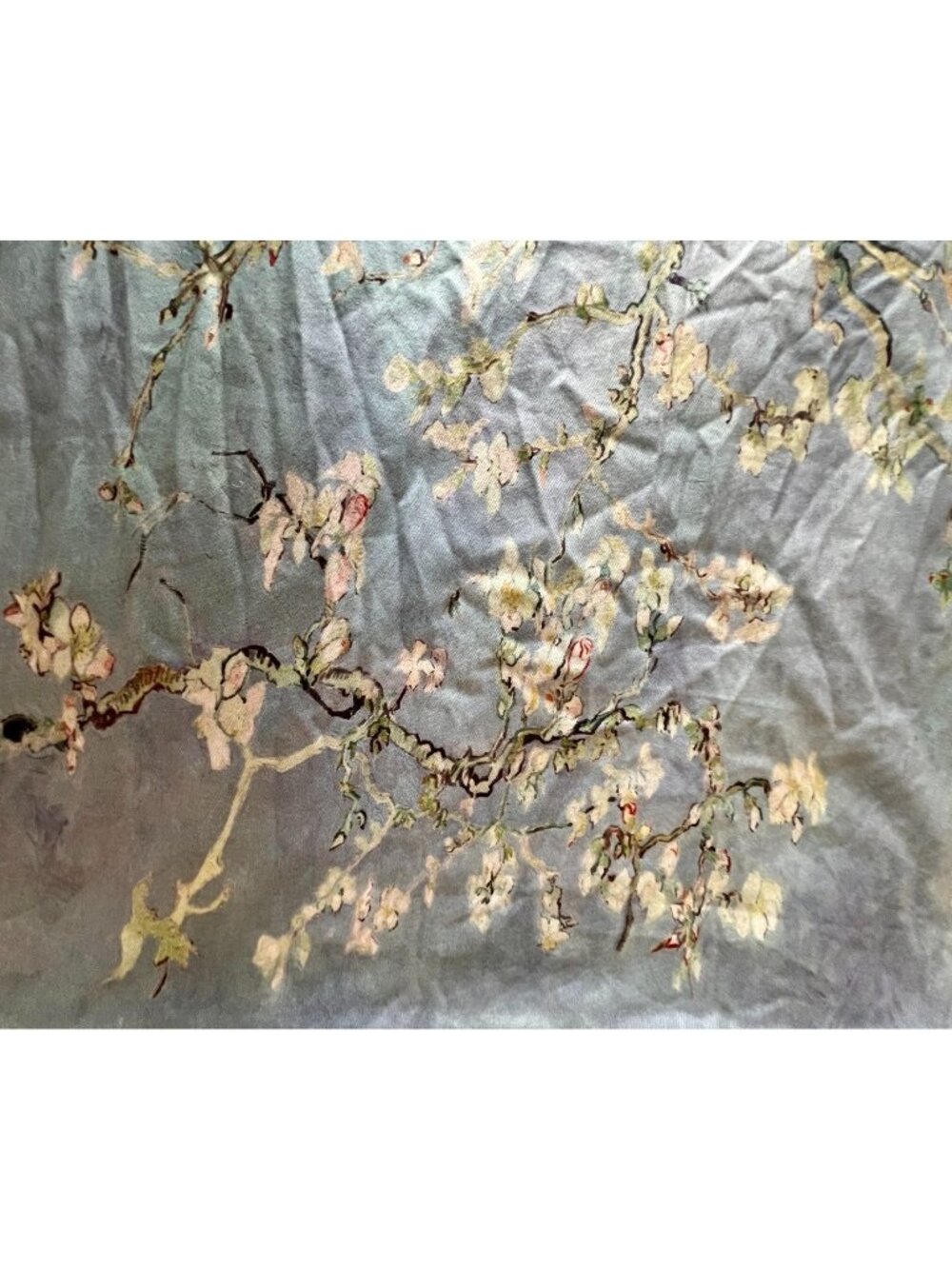 Reversible Fringed Shawl Wrap Van Gogh Almond Blossoms & Monet Water Lilies NWT - Picture 8 of 16